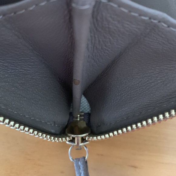 Jimmy Choo Star & Crystal Studded Greige Zip Around Leather Wallet Gray Beige - Picture 13 of 16